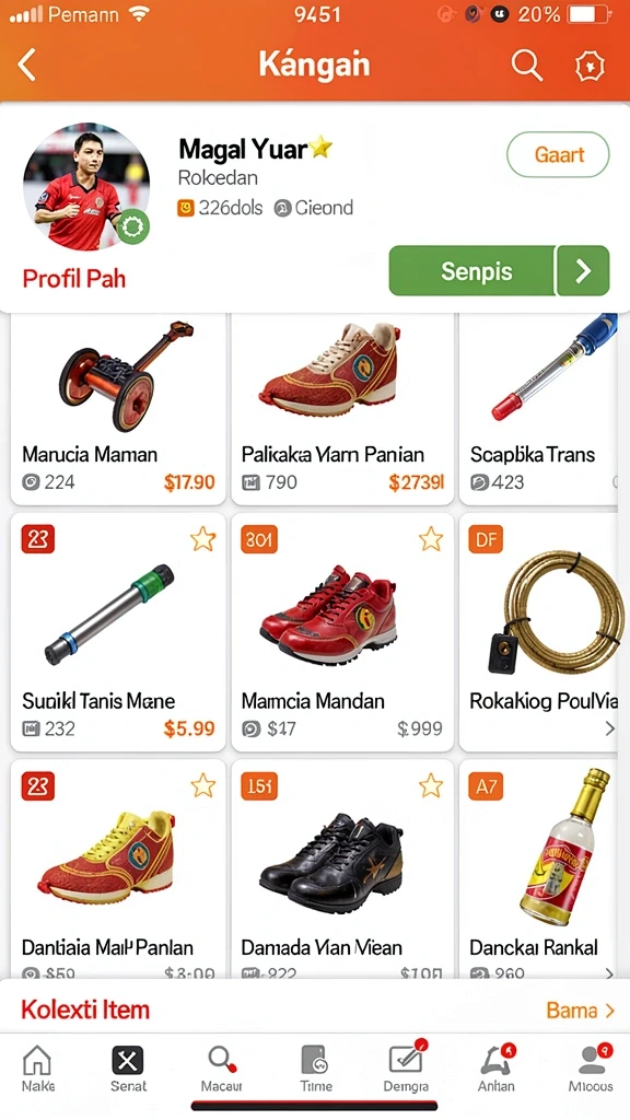 jutawantoto - Tampilan antarmuka yang sederhana dan intuitif.